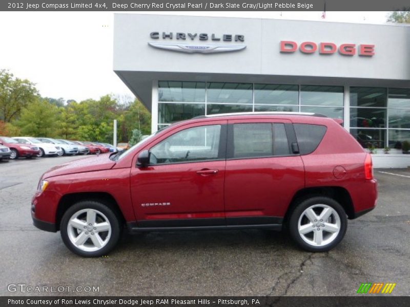 Deep Cherry Red Crystal Pearl / Dark Slate Gray/Light Pebble Beige 2012 Jeep Compass Limited 4x4
