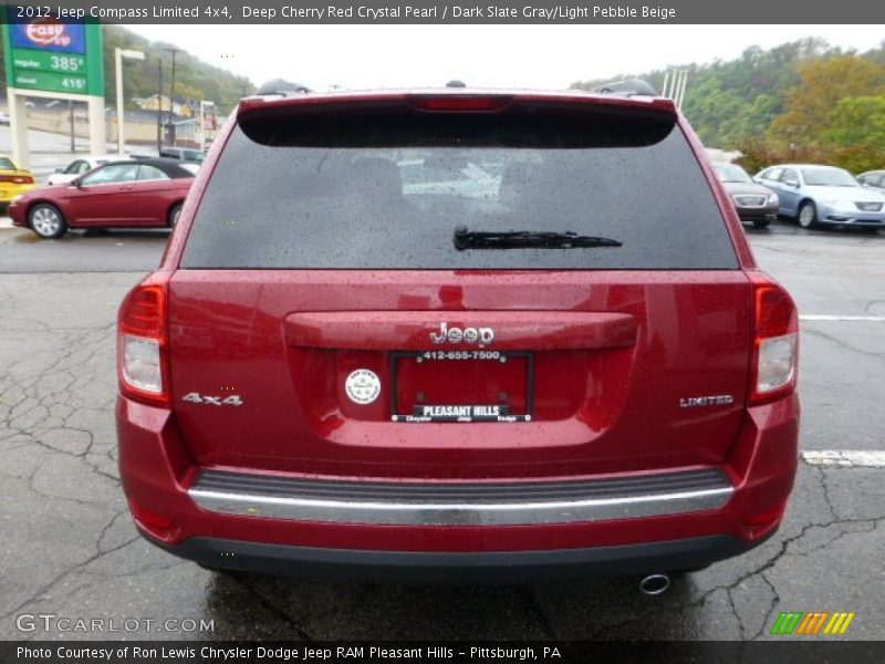 Deep Cherry Red Crystal Pearl / Dark Slate Gray/Light Pebble Beige 2012 Jeep Compass Limited 4x4