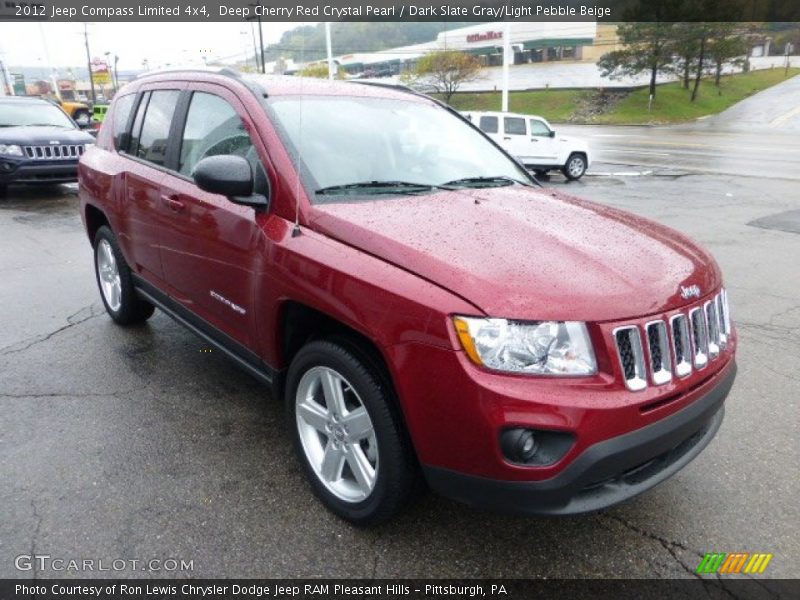 Deep Cherry Red Crystal Pearl / Dark Slate Gray/Light Pebble Beige 2012 Jeep Compass Limited 4x4