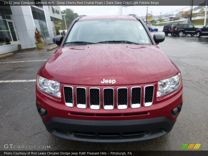 Deep Cherry Red Crystal Pearl / Dark Slate Gray/Light Pebble Beige 2012 Jeep Compass Limited 4x4