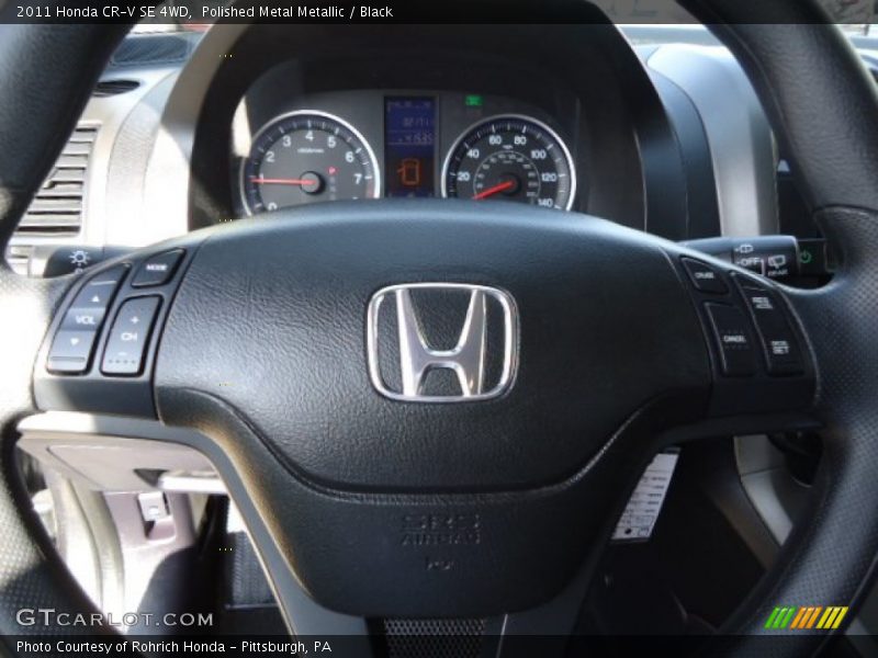 Polished Metal Metallic / Black 2011 Honda CR-V SE 4WD