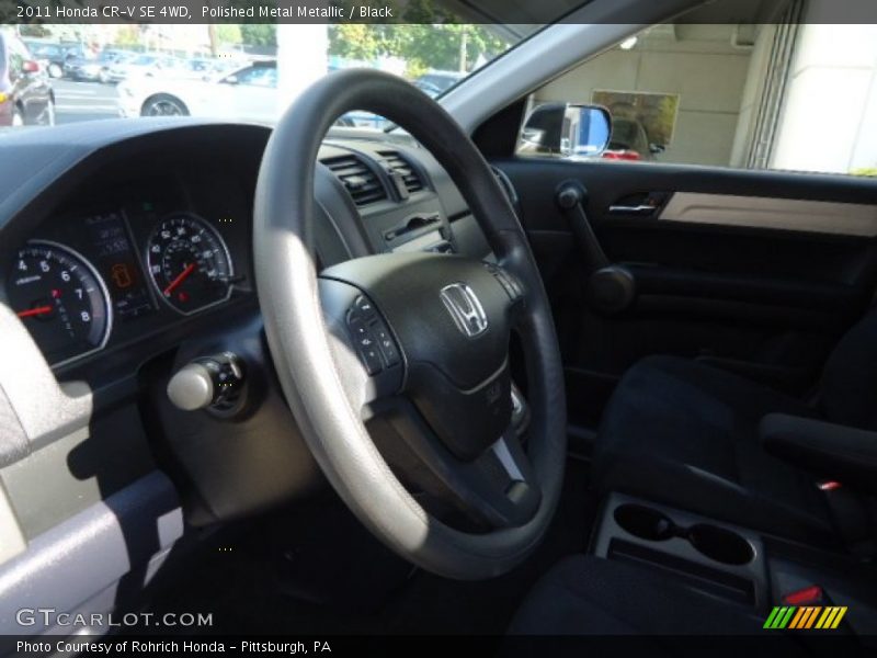 Polished Metal Metallic / Black 2011 Honda CR-V SE 4WD