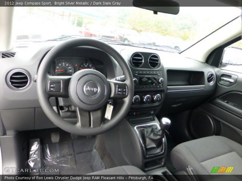 Bright Silver Metallic / Dark Slate Gray 2012 Jeep Compass Sport