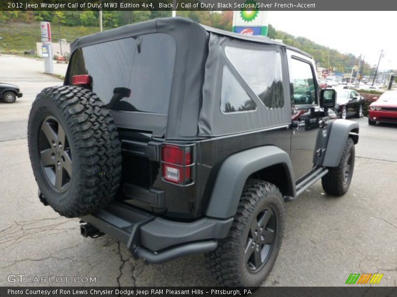 Black / Call of Duty: Black Sedosa/Silver French-Accent 2012 Jeep Wrangler Call of Duty: MW3 Edition 4x4
