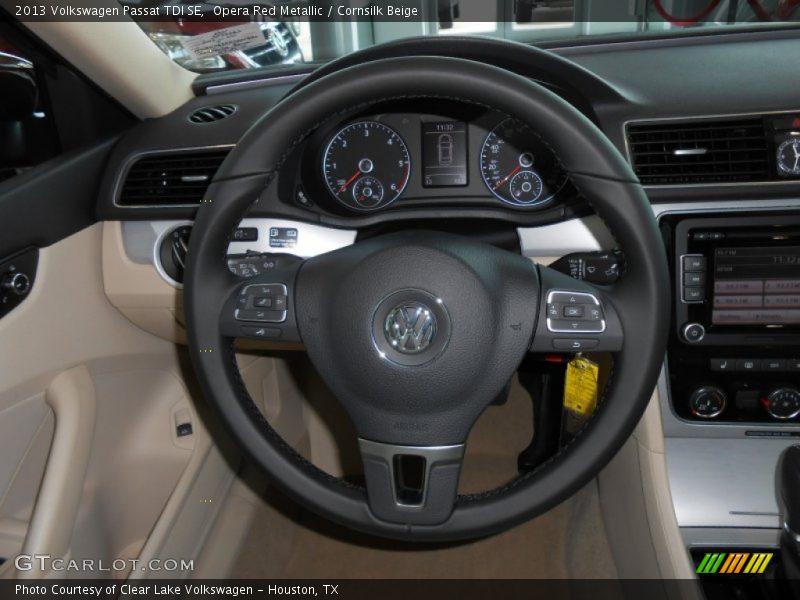 Opera Red Metallic / Cornsilk Beige 2013 Volkswagen Passat TDI SE