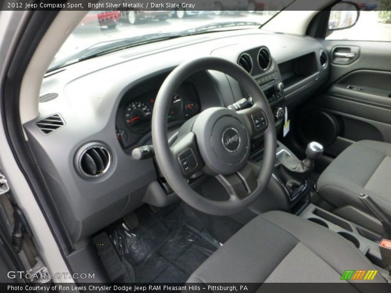 Bright Silver Metallic / Dark Slate Gray 2012 Jeep Compass Sport