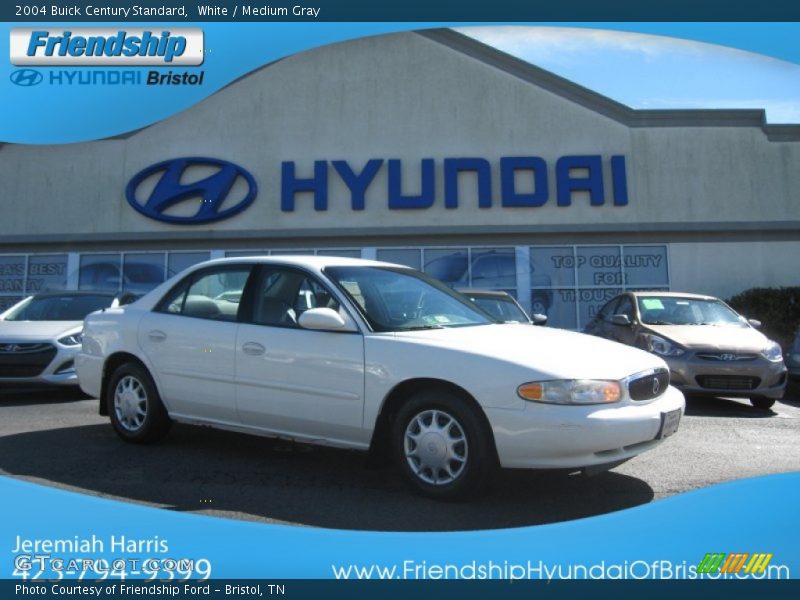 White / Medium Gray 2004 Buick Century Standard