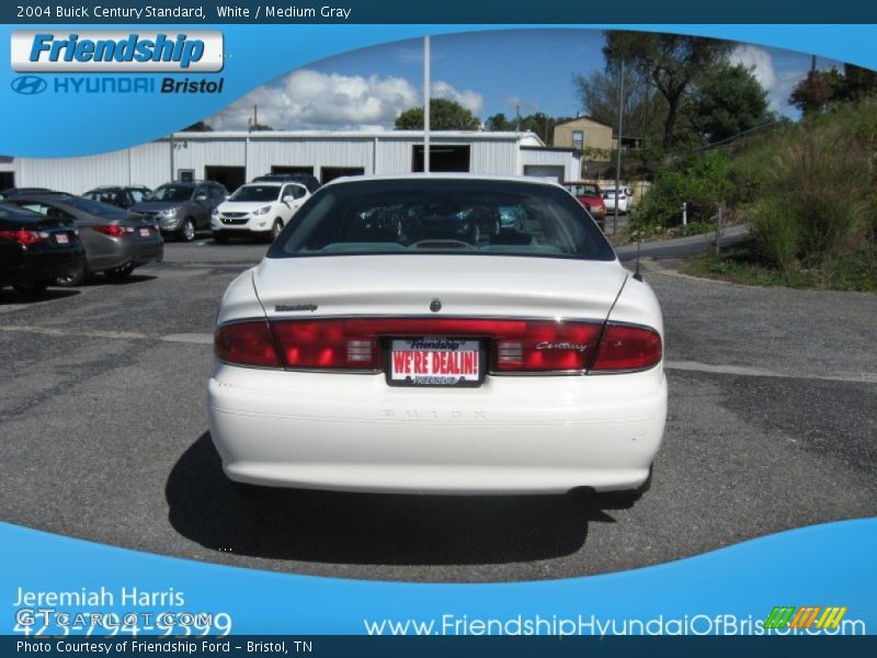 White / Medium Gray 2004 Buick Century Standard