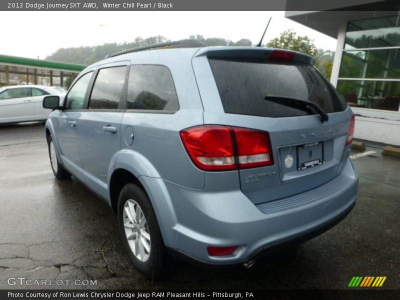 Winter Chill Pearl / Black 2013 Dodge Journey SXT AWD