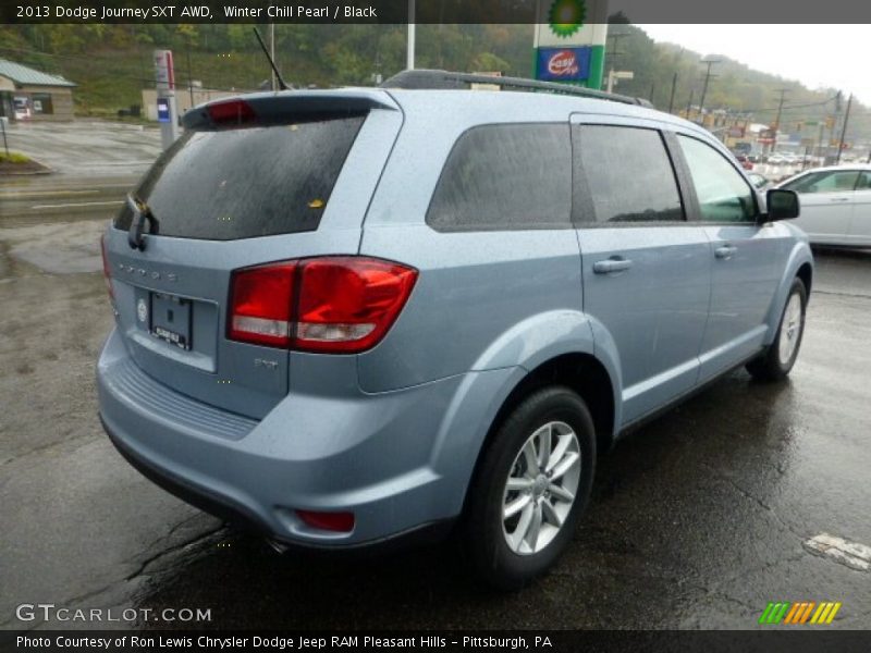 Winter Chill Pearl / Black 2013 Dodge Journey SXT AWD