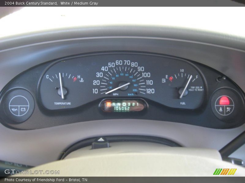 White / Medium Gray 2004 Buick Century Standard
