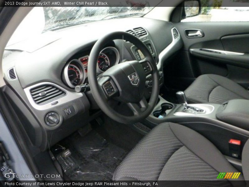 Winter Chill Pearl / Black 2013 Dodge Journey SXT AWD