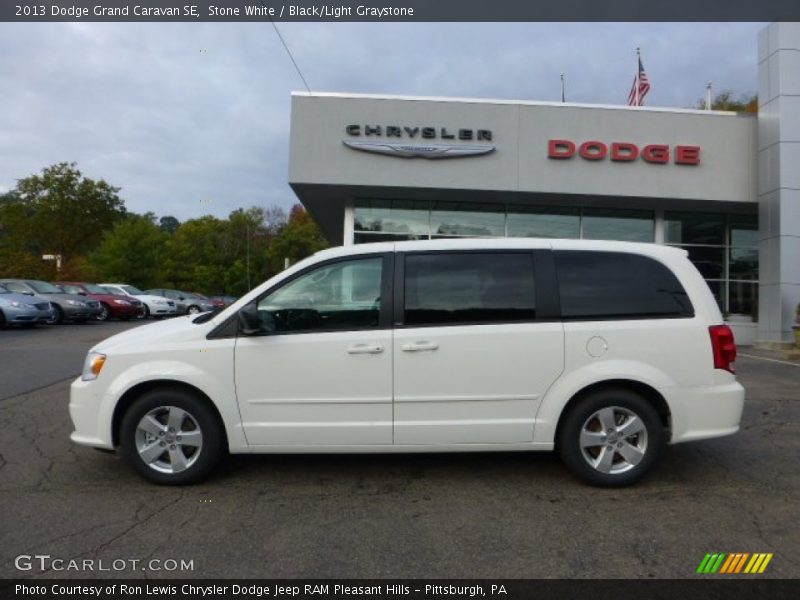 Stone White / Black/Light Graystone 2013 Dodge Grand Caravan SE