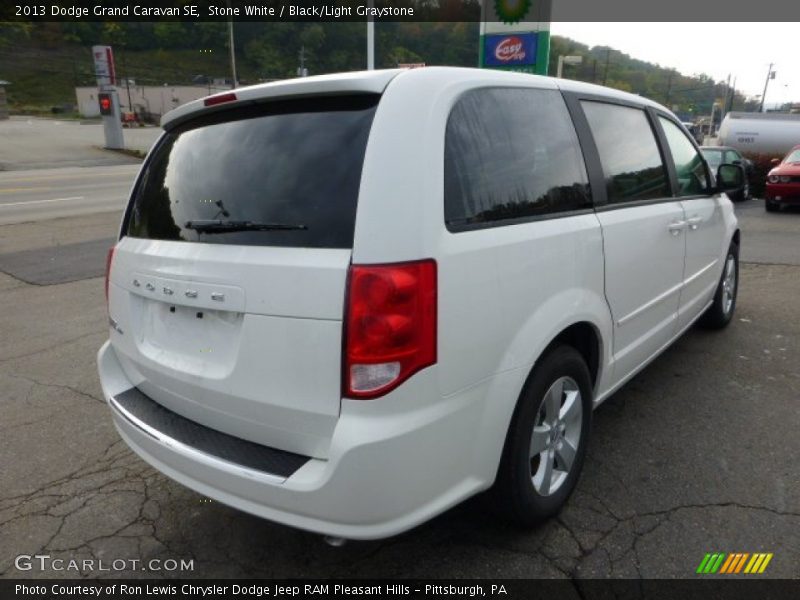 Stone White / Black/Light Graystone 2013 Dodge Grand Caravan SE