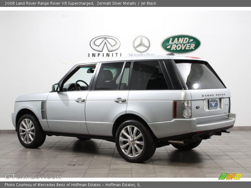 Zermatt Silver Metallic / Jet Black 2008 Land Rover Range Rover V8 Supercharged
