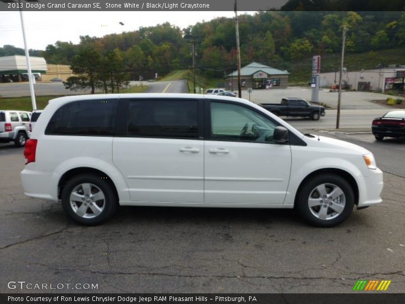 Stone White / Black/Light Graystone 2013 Dodge Grand Caravan SE