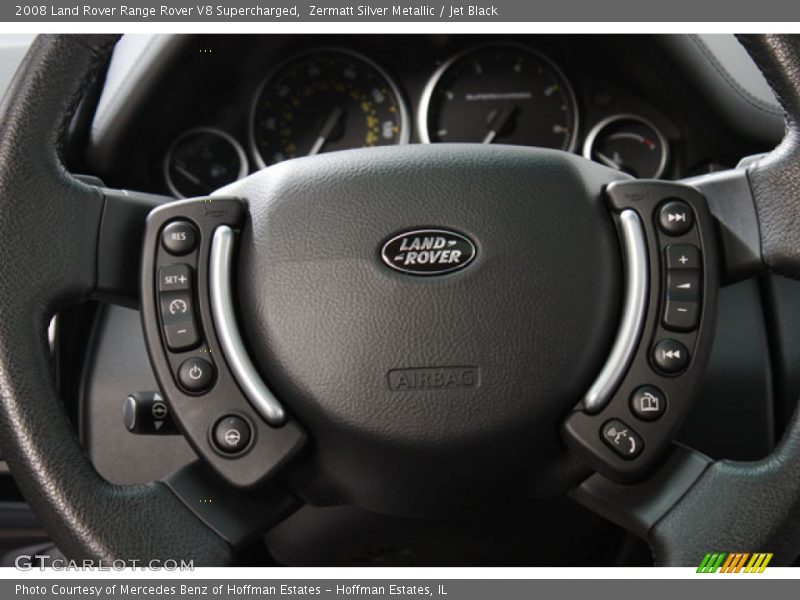 Zermatt Silver Metallic / Jet Black 2008 Land Rover Range Rover V8 Supercharged
