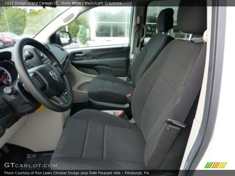 Stone White / Black/Light Graystone 2013 Dodge Grand Caravan SE