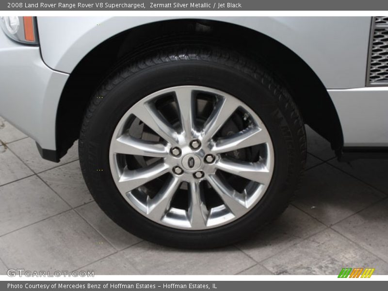 Zermatt Silver Metallic / Jet Black 2008 Land Rover Range Rover V8 Supercharged