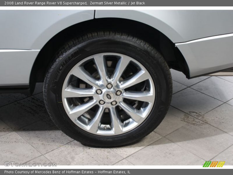 Zermatt Silver Metallic / Jet Black 2008 Land Rover Range Rover V8 Supercharged