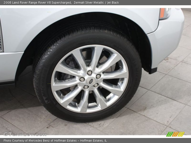 Zermatt Silver Metallic / Jet Black 2008 Land Rover Range Rover V8 Supercharged