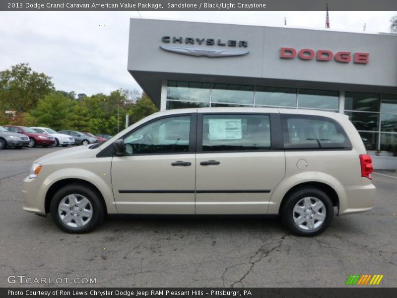 Sandstone / Black/Light Graystone 2013 Dodge Grand Caravan American Value Package