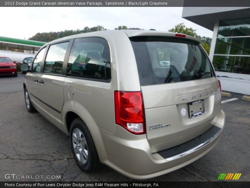 Sandstone / Black/Light Graystone 2013 Dodge Grand Caravan American Value Package
