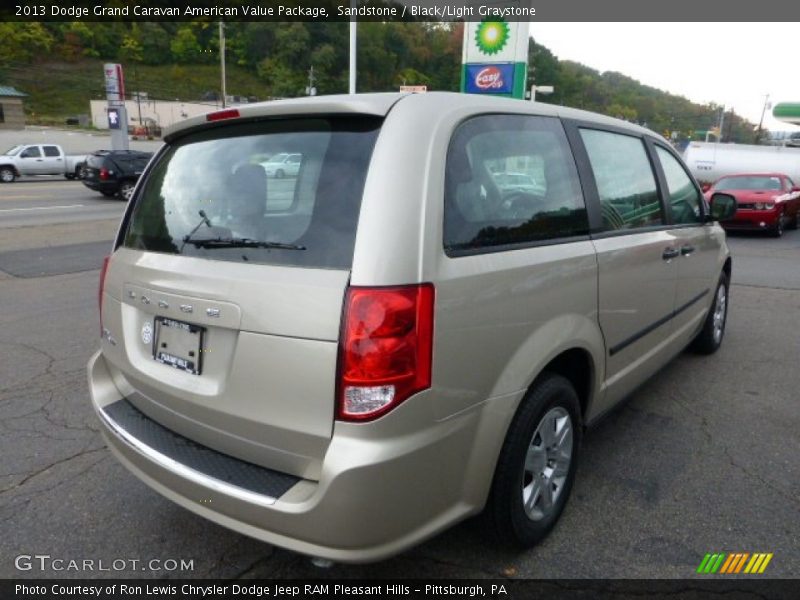 Sandstone / Black/Light Graystone 2013 Dodge Grand Caravan American Value Package