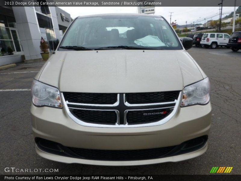 Sandstone / Black/Light Graystone 2013 Dodge Grand Caravan American Value Package