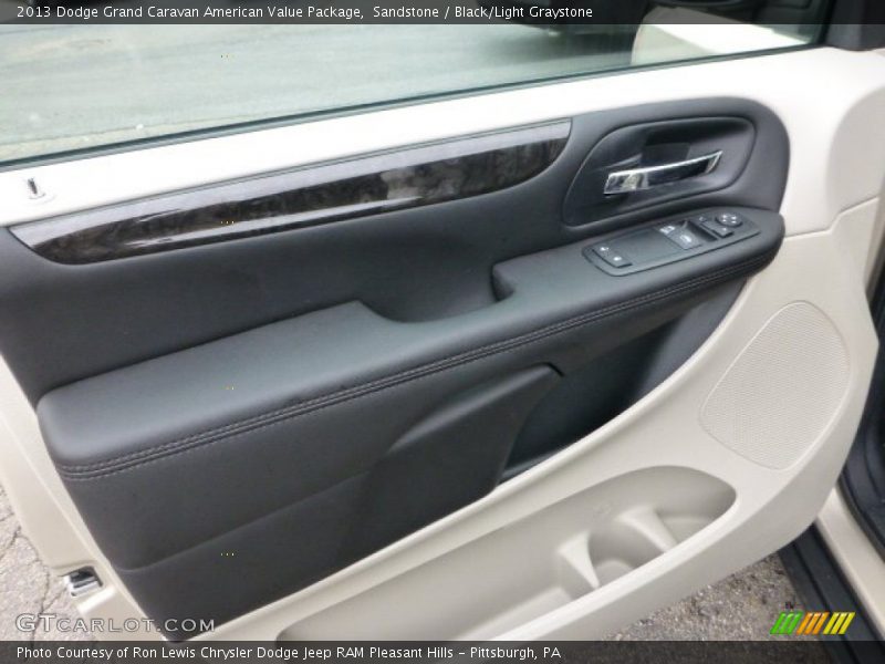 Sandstone / Black/Light Graystone 2013 Dodge Grand Caravan American Value Package