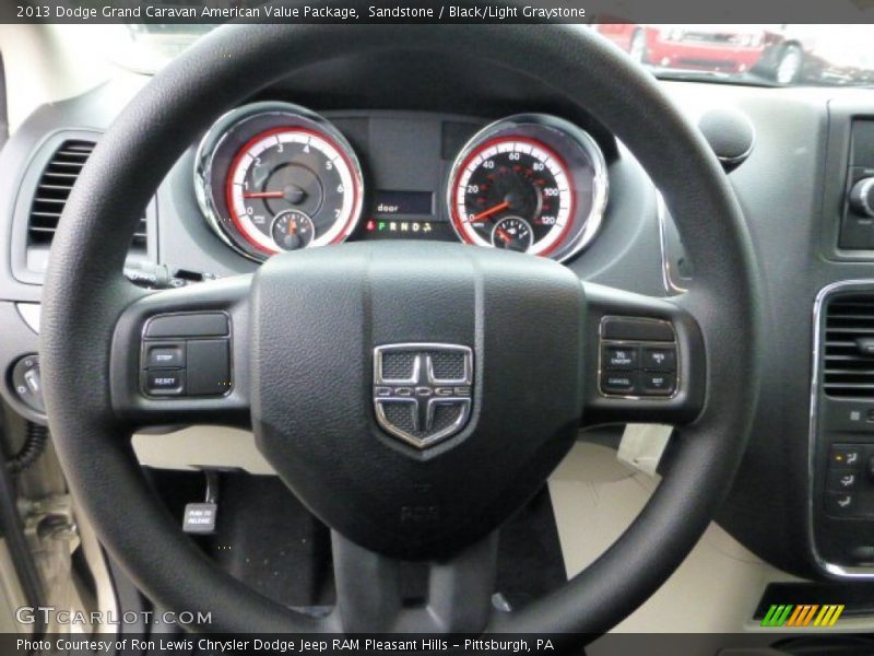 Sandstone / Black/Light Graystone 2013 Dodge Grand Caravan American Value Package