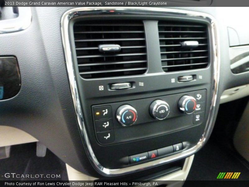 Sandstone / Black/Light Graystone 2013 Dodge Grand Caravan American Value Package