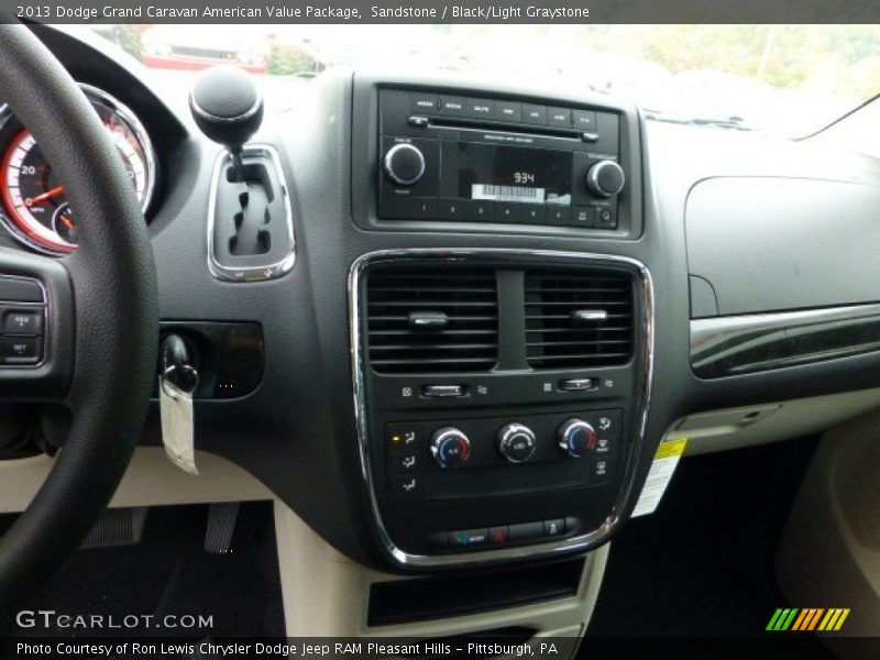 Sandstone / Black/Light Graystone 2013 Dodge Grand Caravan American Value Package