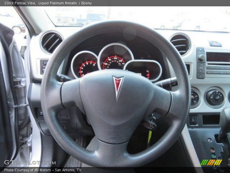 Liquid Platinum Metallic / Ebony 2009 Pontiac Vibe