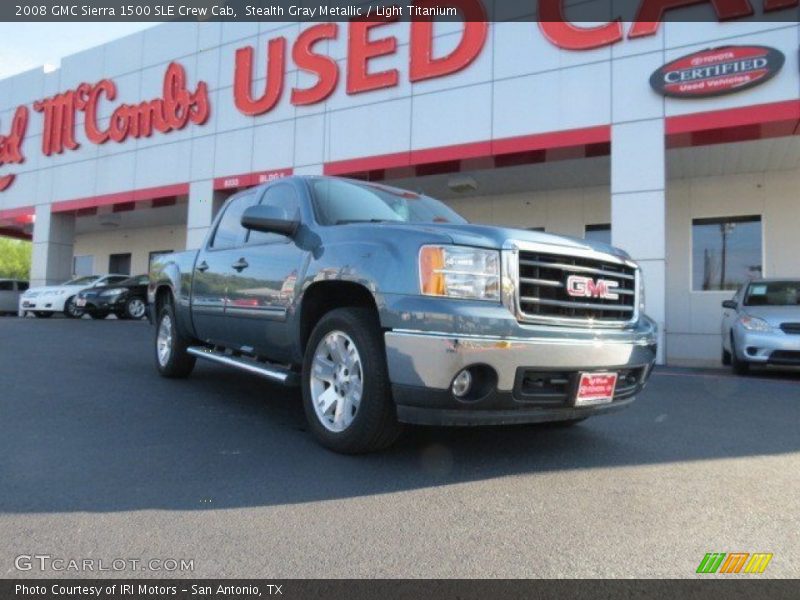 Stealth Gray Metallic / Light Titanium 2008 GMC Sierra 1500 SLE Crew Cab