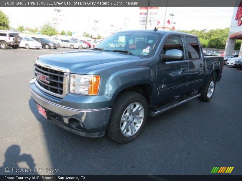 Stealth Gray Metallic / Light Titanium 2008 GMC Sierra 1500 SLE Crew Cab