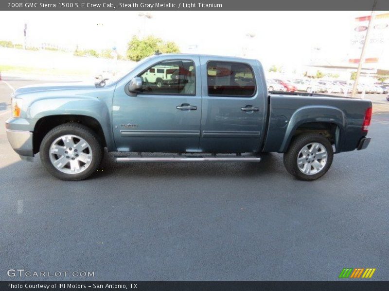 Stealth Gray Metallic / Light Titanium 2008 GMC Sierra 1500 SLE Crew Cab