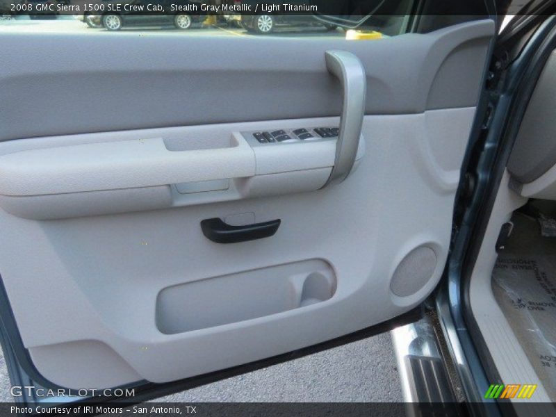 Stealth Gray Metallic / Light Titanium 2008 GMC Sierra 1500 SLE Crew Cab