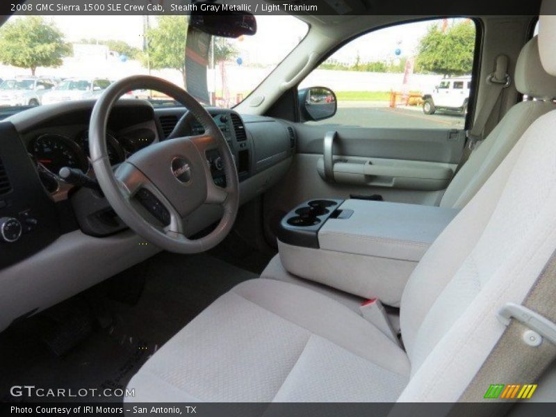 Stealth Gray Metallic / Light Titanium 2008 GMC Sierra 1500 SLE Crew Cab