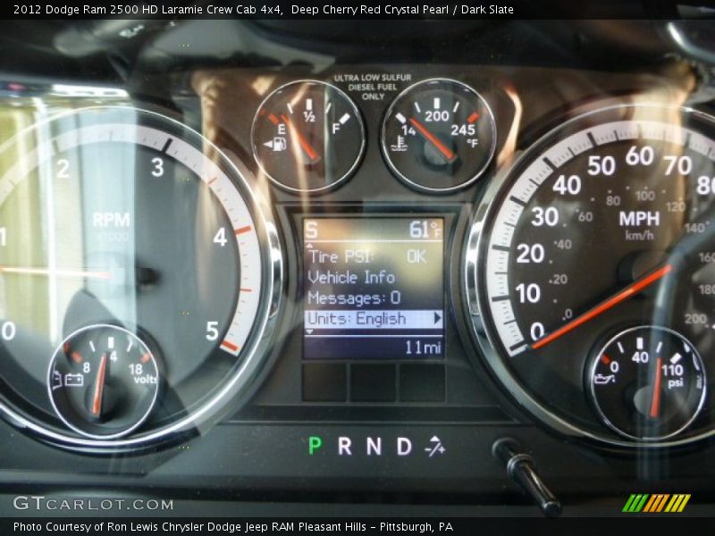 Deep Cherry Red Crystal Pearl / Dark Slate 2012 Dodge Ram 2500 HD Laramie Crew Cab 4x4