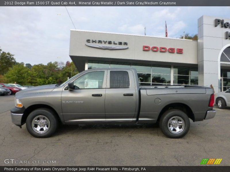 Mineral Gray Metallic / Dark Slate Gray/Medium Graystone 2012 Dodge Ram 1500 ST Quad Cab 4x4