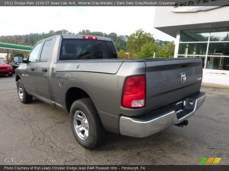 Mineral Gray Metallic / Dark Slate Gray/Medium Graystone 2012 Dodge Ram 1500 ST Quad Cab 4x4