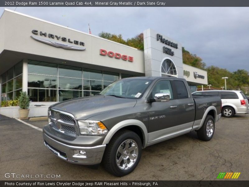 Mineral Gray Metallic / Dark Slate Gray 2012 Dodge Ram 1500 Laramie Quad Cab 4x4