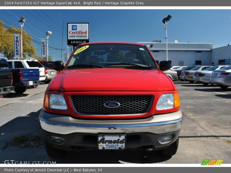 Bright Red / Heritage Graphite Grey 2004 Ford F150 XLT Heritage SuperCab 4x4