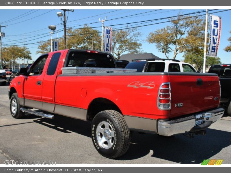 Bright Red / Heritage Graphite Grey 2004 Ford F150 XLT Heritage SuperCab 4x4