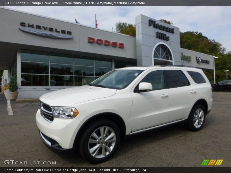 Stone White / Dark Graystone/Medium Graystone 2012 Dodge Durango Crew AWD