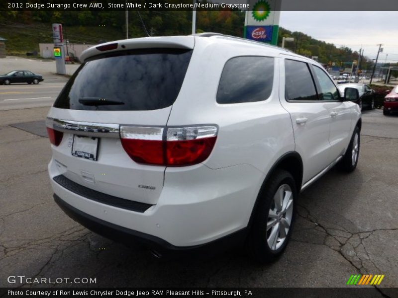 Stone White / Dark Graystone/Medium Graystone 2012 Dodge Durango Crew AWD