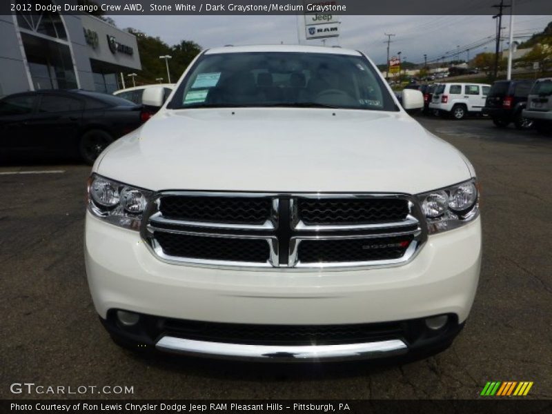 Stone White / Dark Graystone/Medium Graystone 2012 Dodge Durango Crew AWD