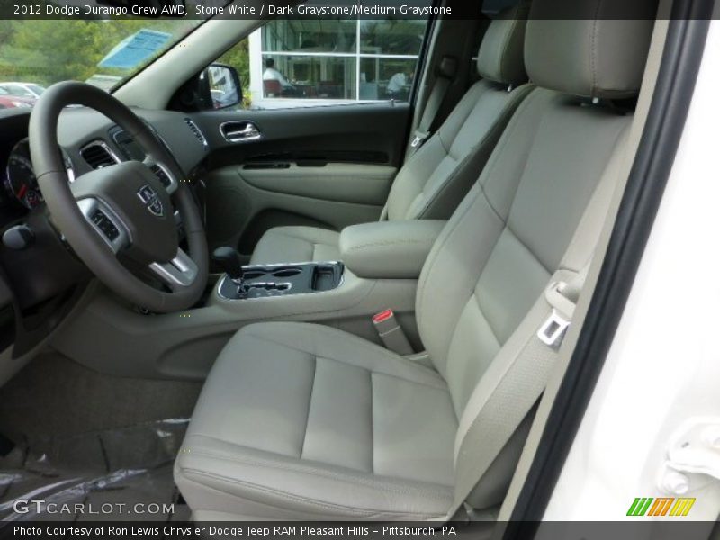 Stone White / Dark Graystone/Medium Graystone 2012 Dodge Durango Crew AWD