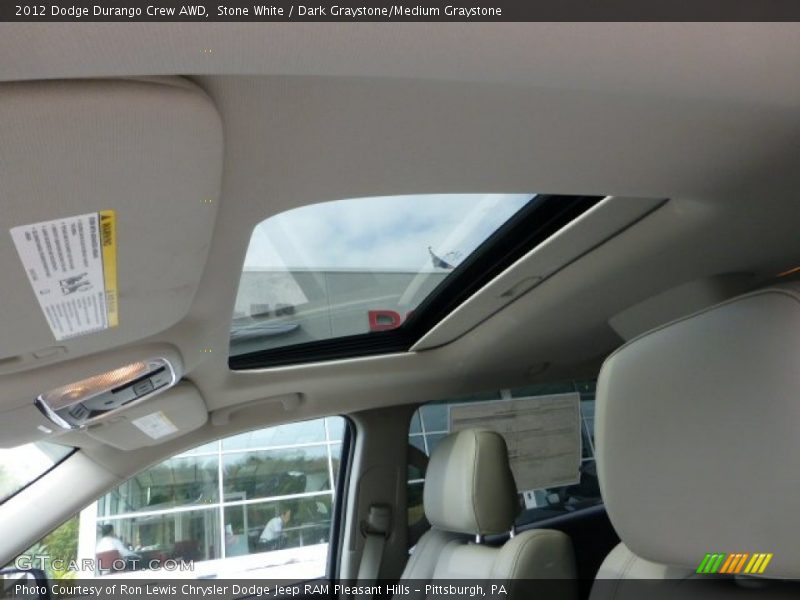 Stone White / Dark Graystone/Medium Graystone 2012 Dodge Durango Crew AWD